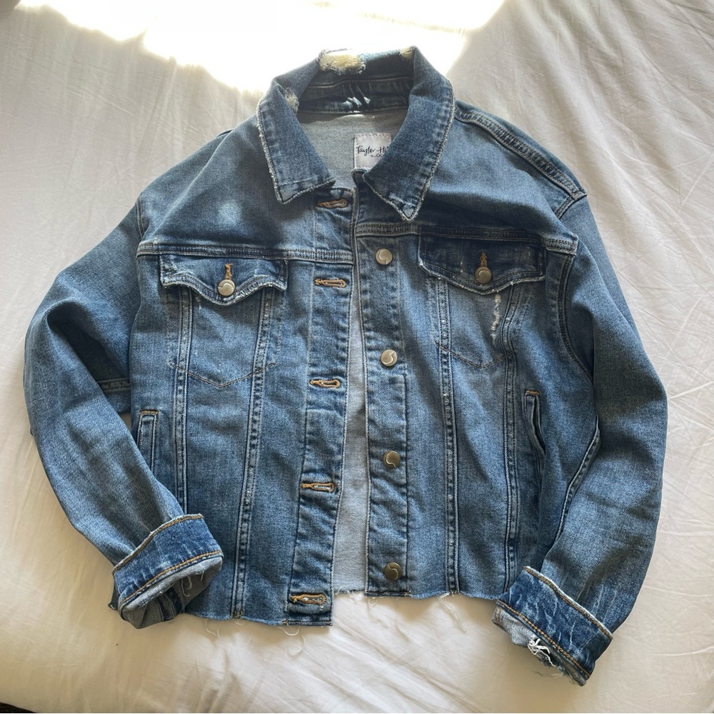 Distressed Cropped Jean Jacket Taylor Hill by JOE’S